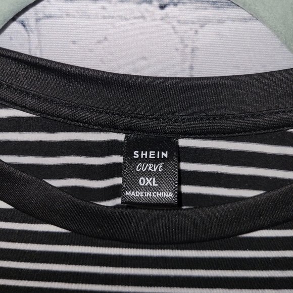 Shein Size 0XL Striped Mini Dress - Picture 2 of 4